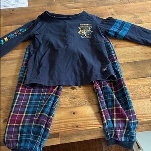 Harry Potter Kids Personalized Pajama Set - Navy and Plaid